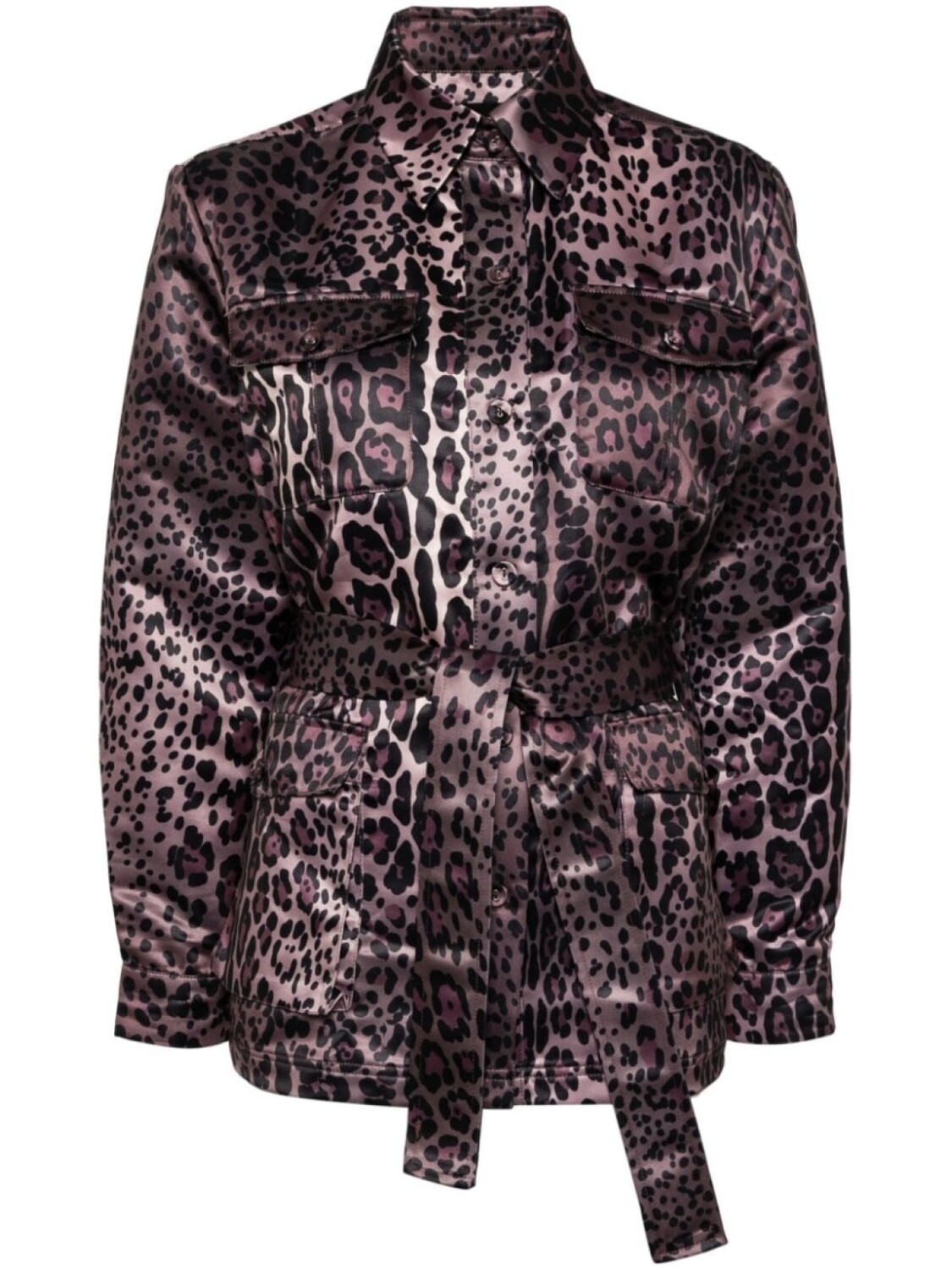 

Cynthia Rowley куртка Leopardess с леопардовым принтом, фиолетовый