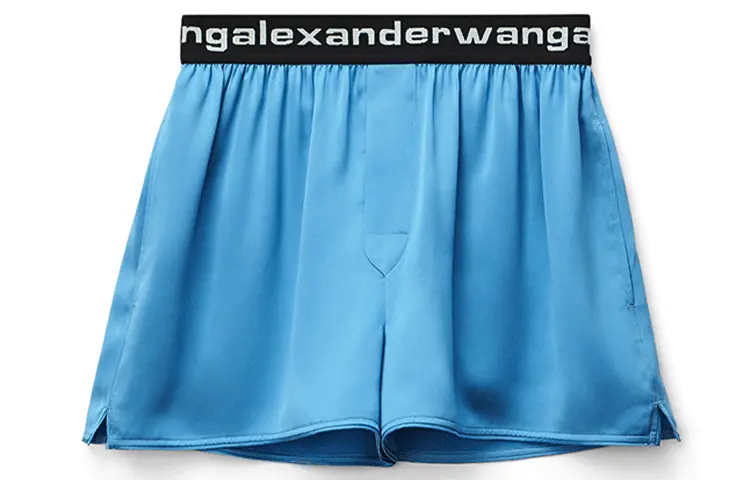 Повседневные шорты женские небесно-голубые Alexander Wang — фото 3