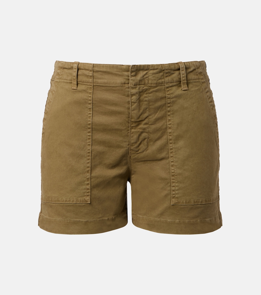 

Хлопковые шорты из твила Nili Lotan, Military Green