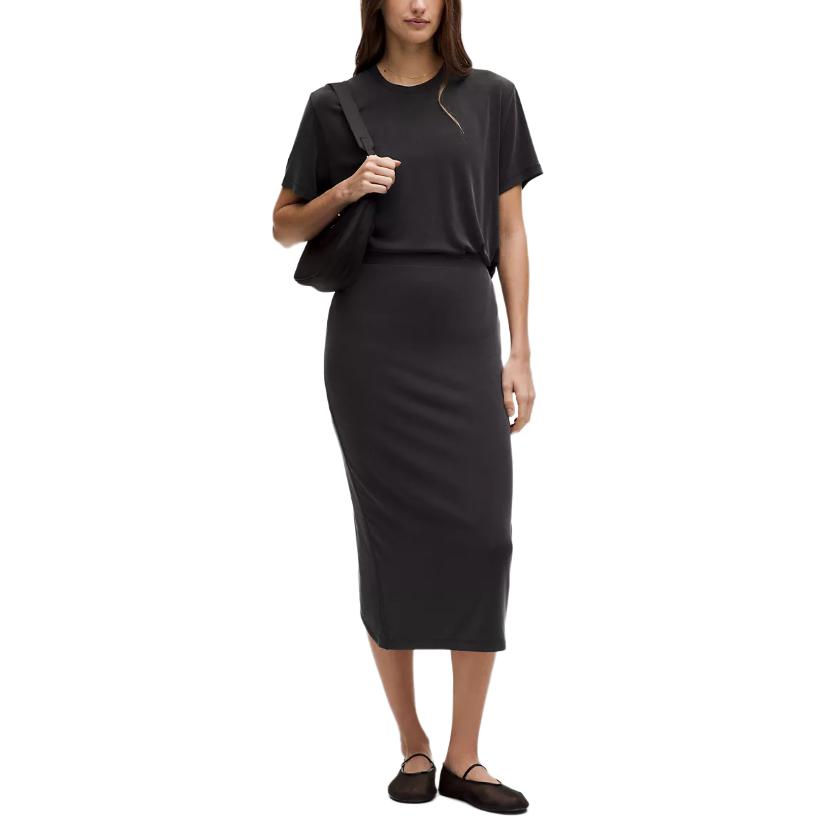 

Мягкая повседневная длинная юбка Women's Lululemon, черный