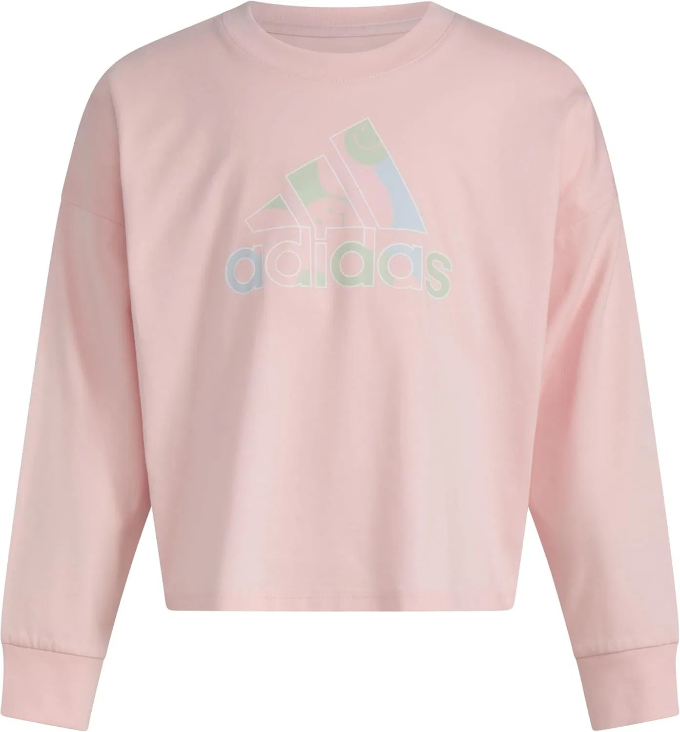 Детская футболка с длинным рукавом adidas Pink With Multicolor