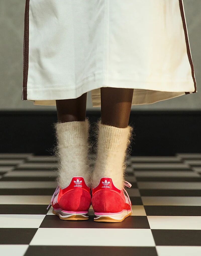 Кроссовки SL 72 OG красного и розового цвета adidas Originals — фото 4
