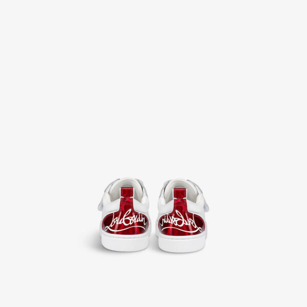 Кожаные низкие кроссовки Funnyto с контрастной отделкой, 4–9 лет Christian Louboutin, цвет bianco — фото 4