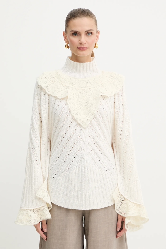 

Свитер из смесовой шерсти Twinset, бежевый