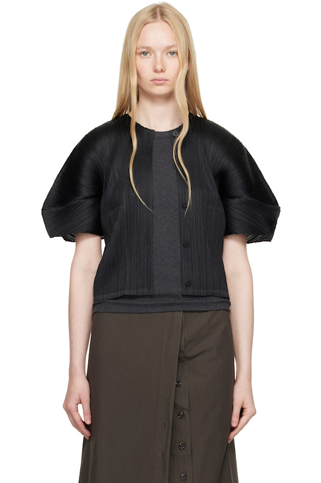 

Кардиган Monthly Colors April Pleats Please Issey Miyake, черный
