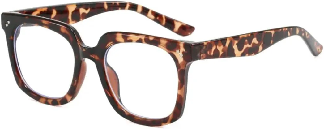 

Солнцезащитные очки с защитой UV400 | Легкая оправа Rivet Punk | Для женщин и мужчин | Для занятий спортом на открытом воздухе и вождения DSVIGF, Leopard Clear