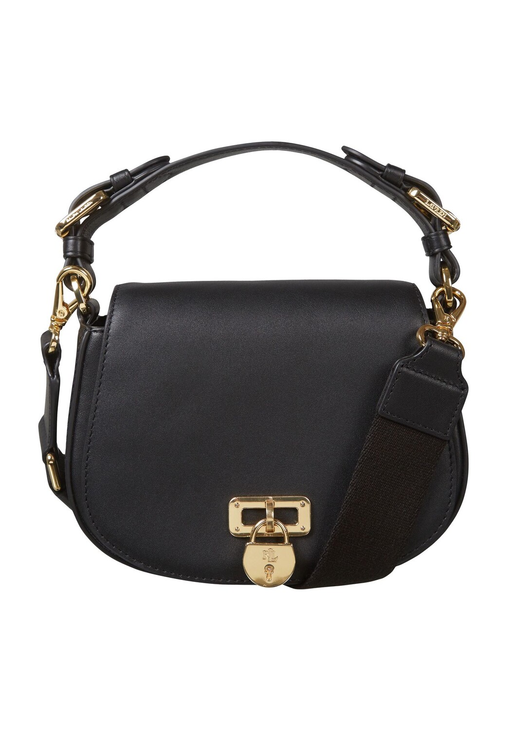 

Кожаная сумка через плечо для женщин с магнитной кнопкой LAUREN RALPH LAUREN, черный