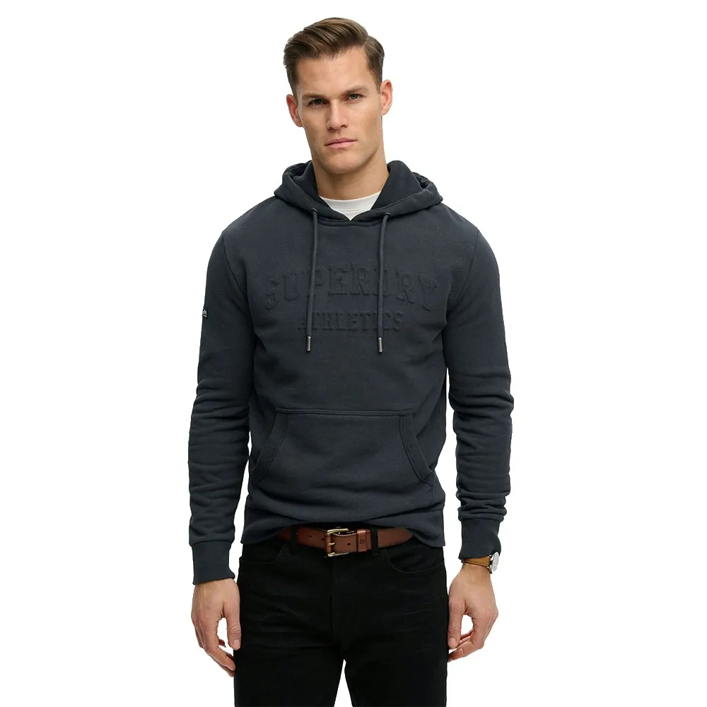 

Худи Superdry Athletic Emboss Relaxed Fit, серый