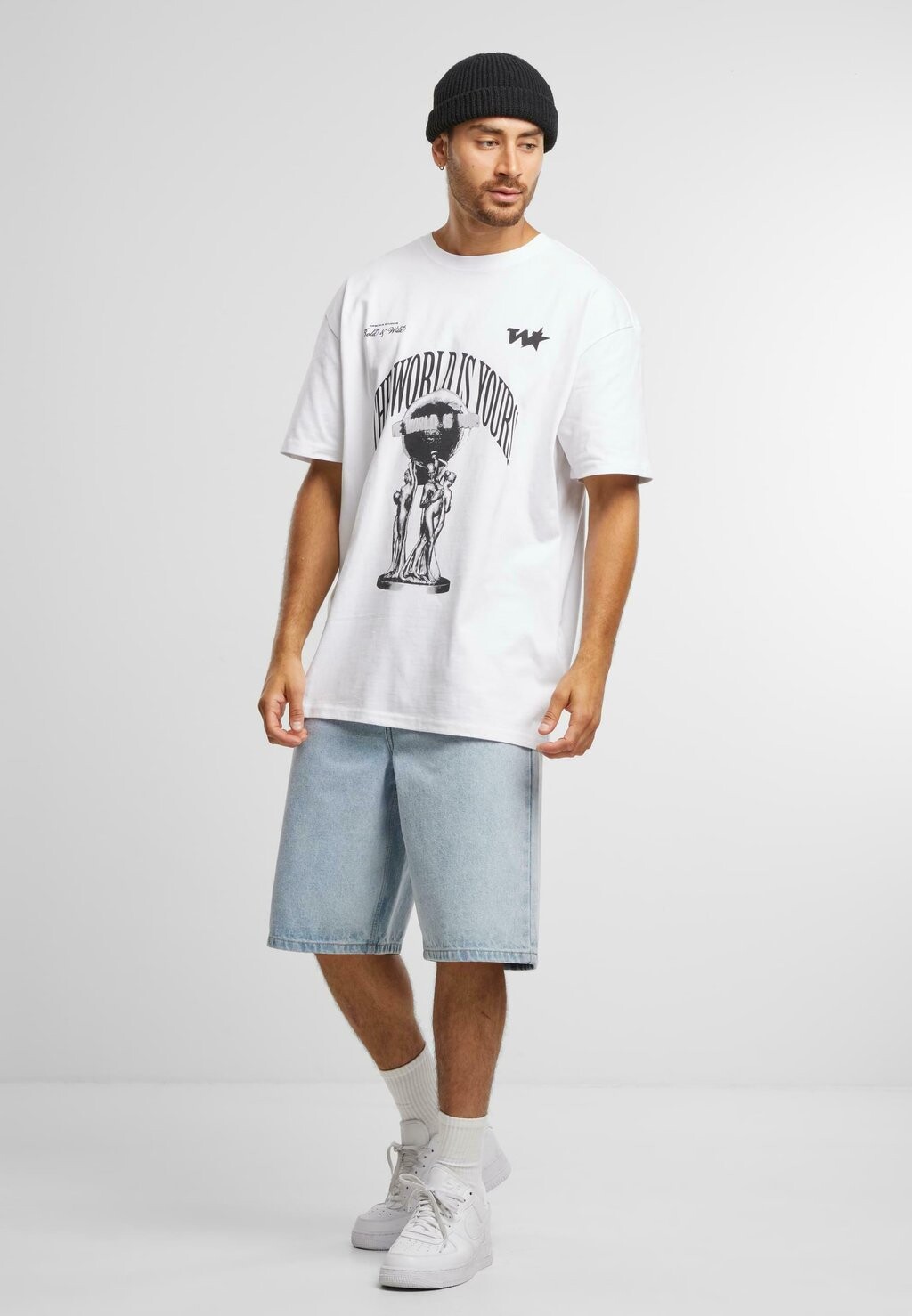 

Футболка с принтом YOUR WORLD OVERSIZE Mister Tee, белый