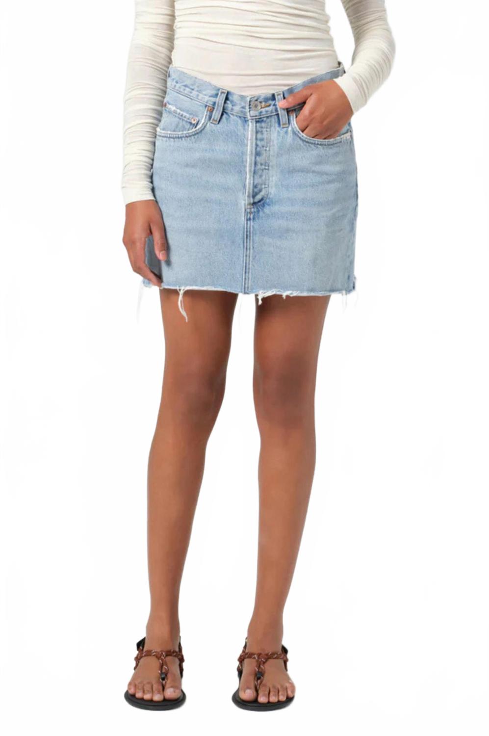 

Мини-юбка с V-образным вырезом на талии от Force AGOLDE, force