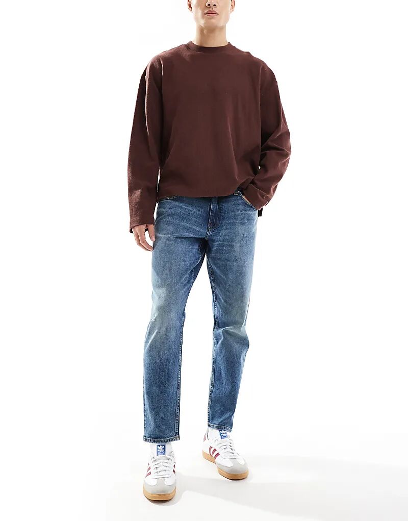 

Зауженные джинсы стретч темно-синего цвета ASOS DESIGN