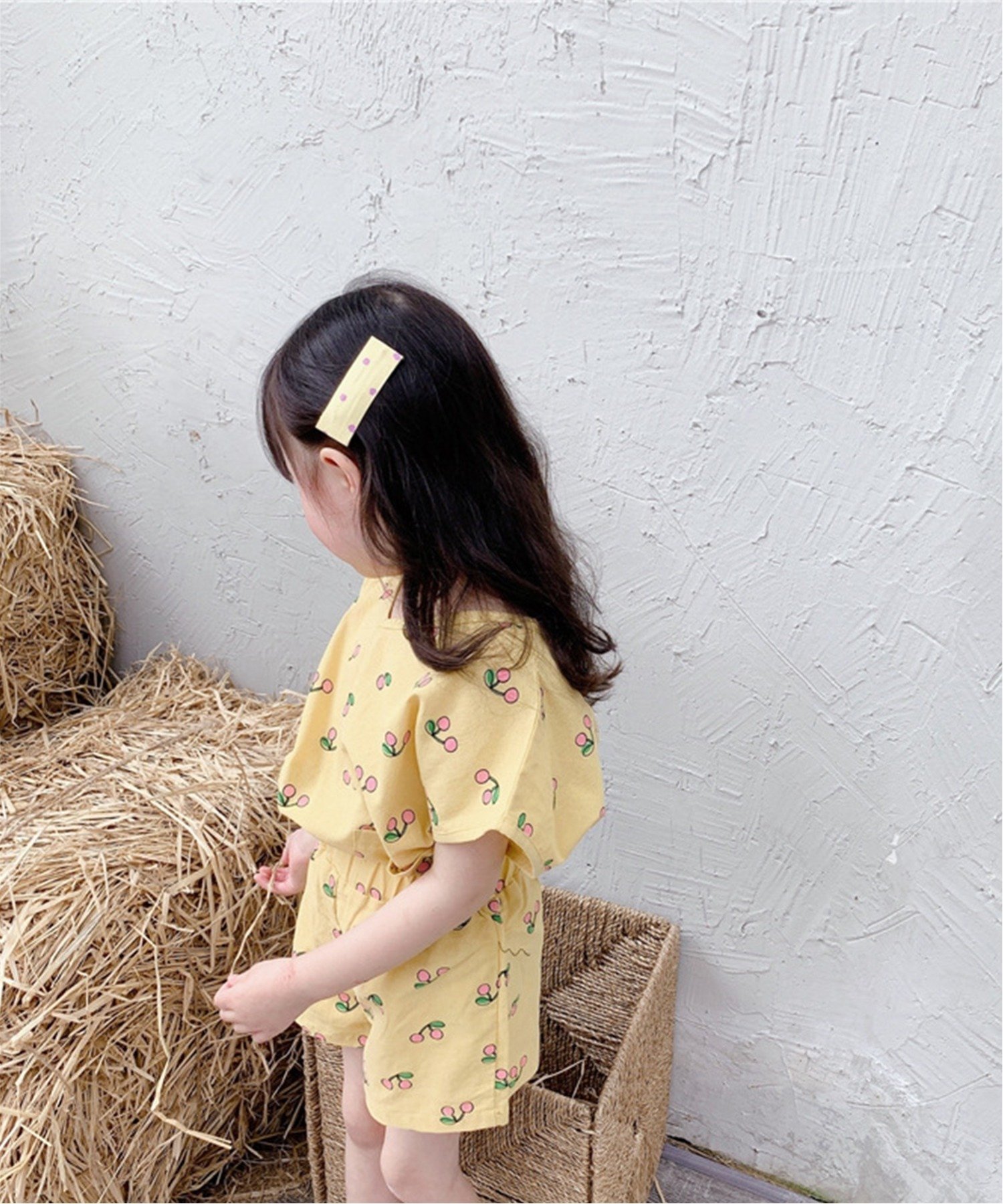 Футболка Набор с принтом вишни /(K) Aimoha Kids, Yellow