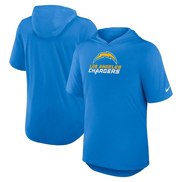 

Мужская футболка с капюшоном powder blue los angeles chargers lockup tri-blend Nike
