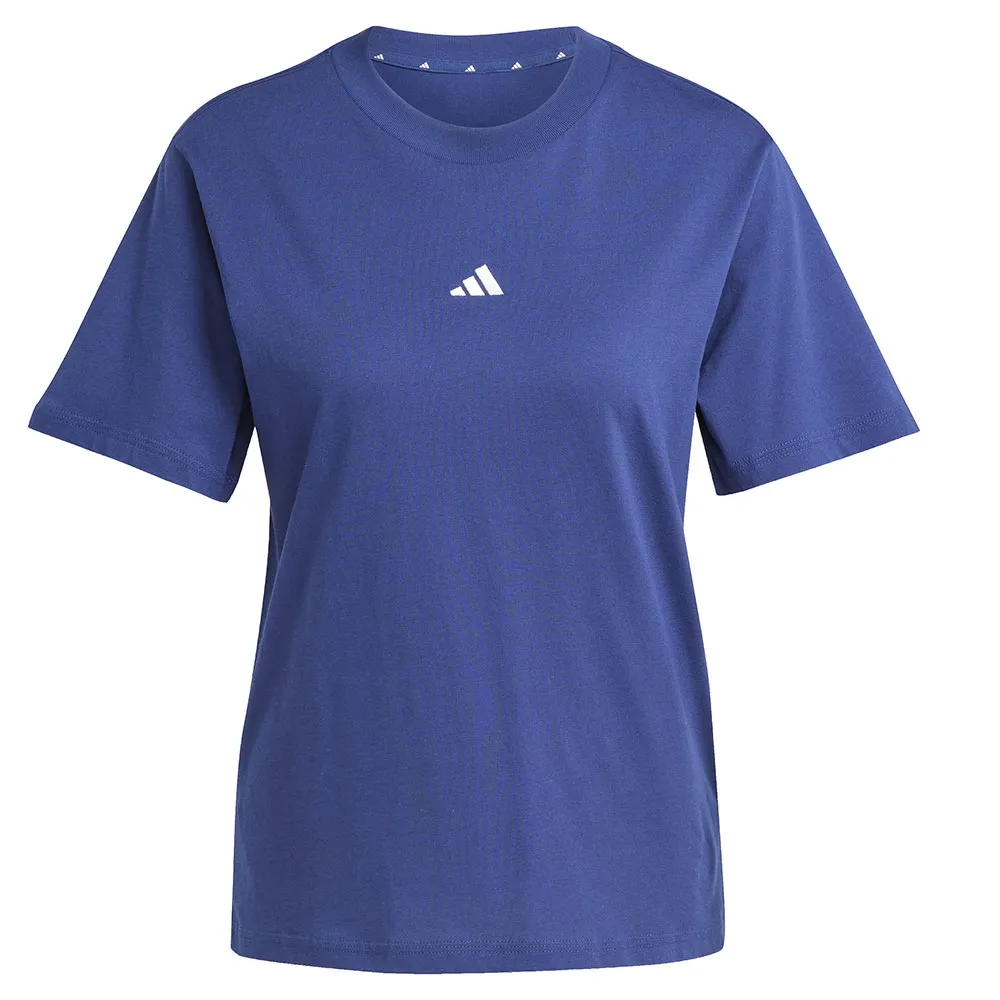 Футболка с коротким рукавом adidas Essentials Small Logo Cotton, синий — фото 3