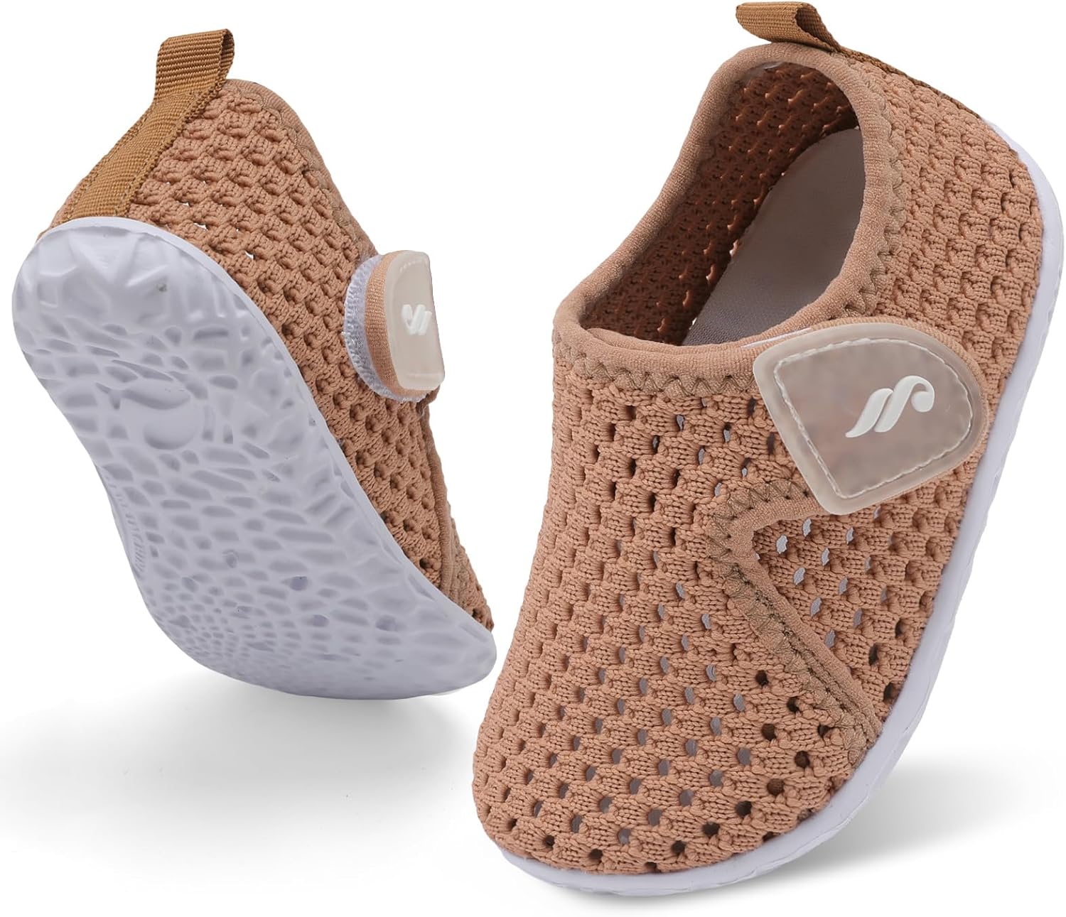 

Детские обувь для плавания JIASUQI для мальчиков и девочек, для бассейна, пляжа, прогулок, спортивные сандалии и кроссовки, коричневый