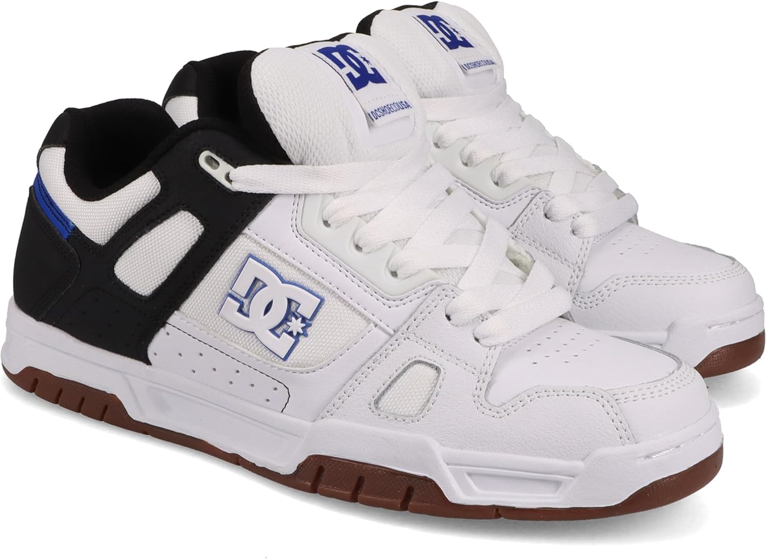 

Мужские кеды DC Stag низкие для скейта Dc Shoes, белый/черный/синий