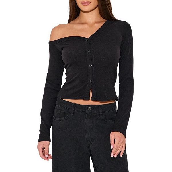 

Женский укороченный кардиган с длинным рукавом, вязаный на пуговицах, приталенный Yesfashion, Black