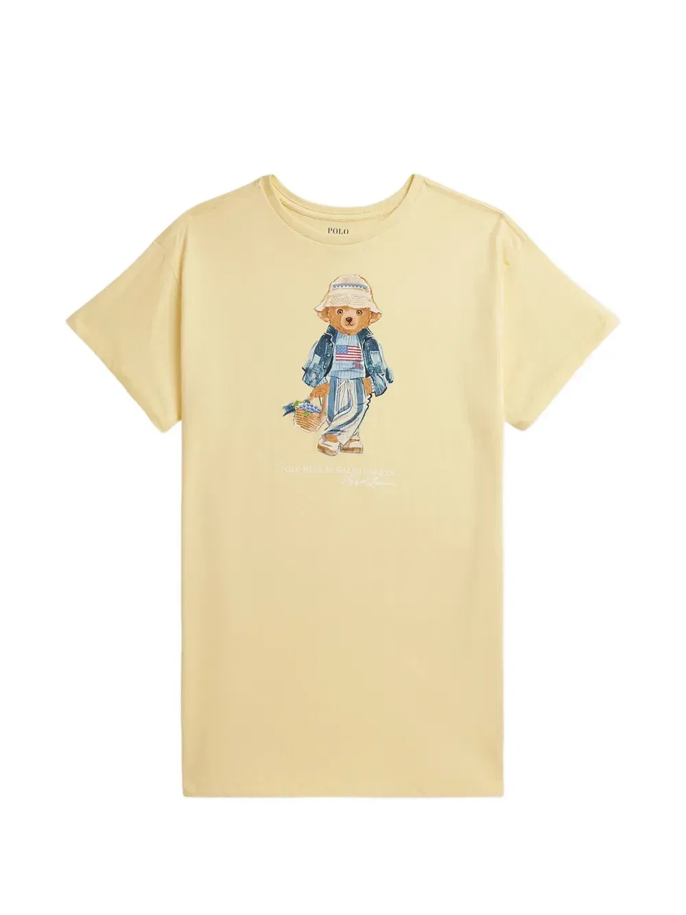 Платье Polo Bear из джерси Polo Ralph Lauren Kids, желтый