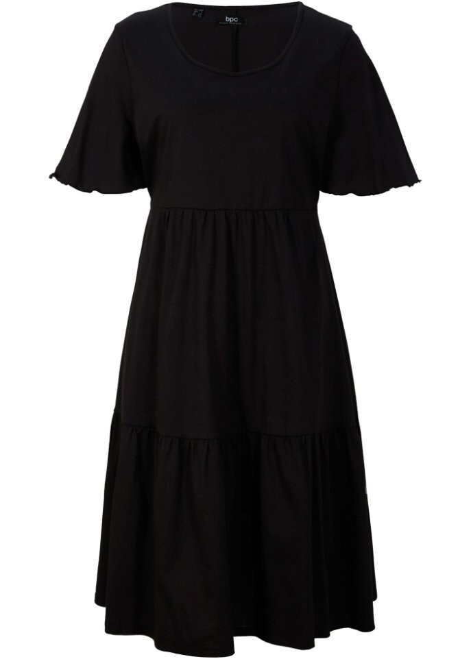 

Платье длиной до колена из хлопка Bpc Bonprix Collection, черный