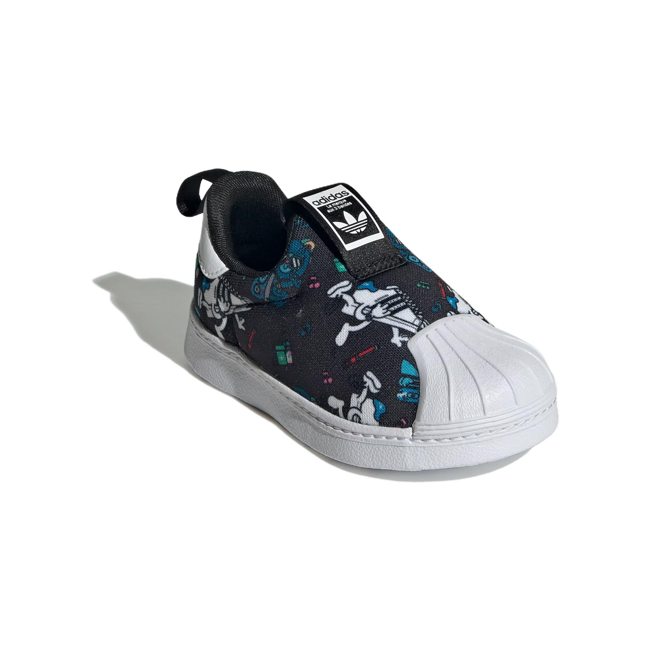 Кроссовки низкие SUPERSTAR 360 для малышей Adidas Originals, черно-белые — фото 3