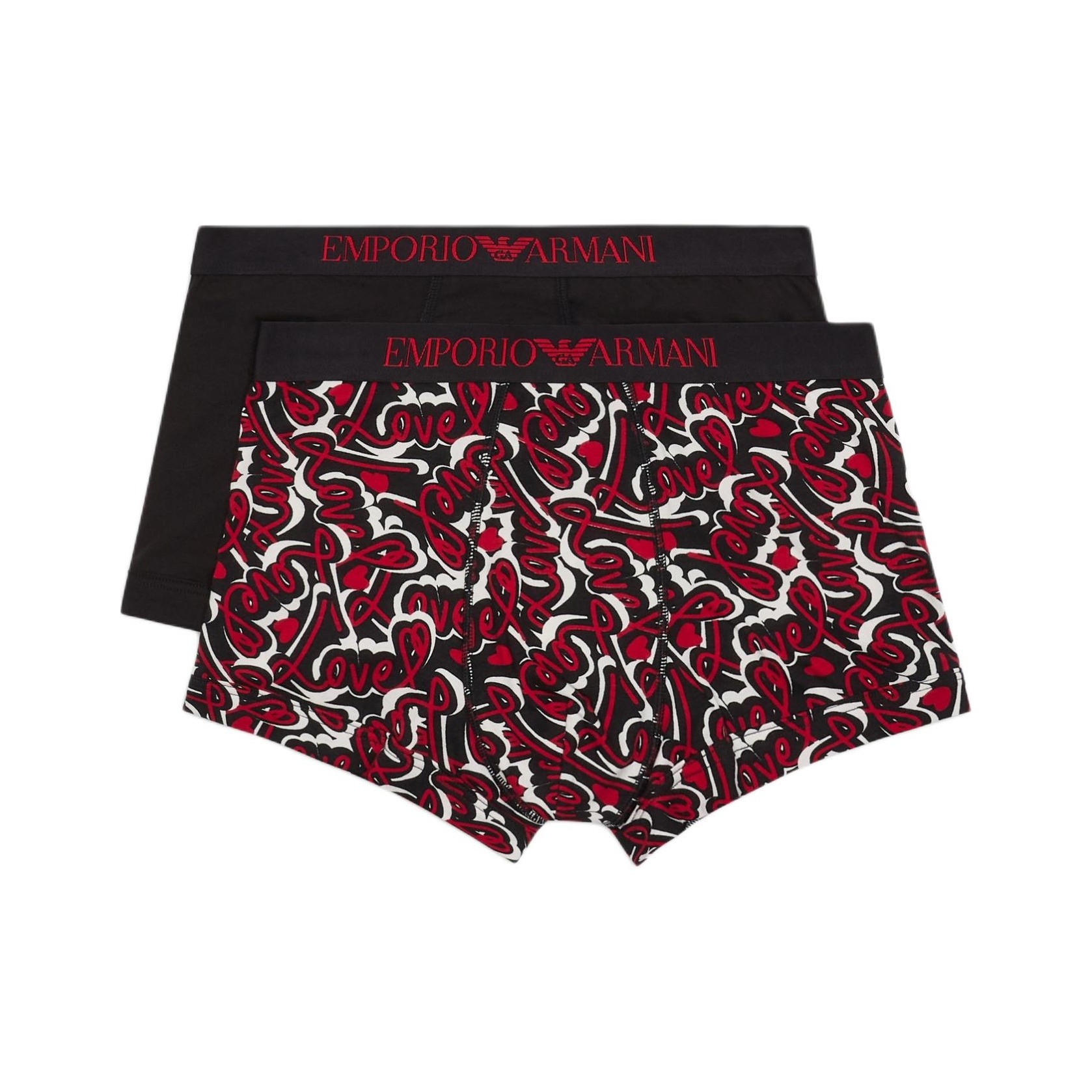 

Два боксера Valentine's Day Capsule Collection EMPORIO ARMANI, 2 Pack (черный+черный All over Print)