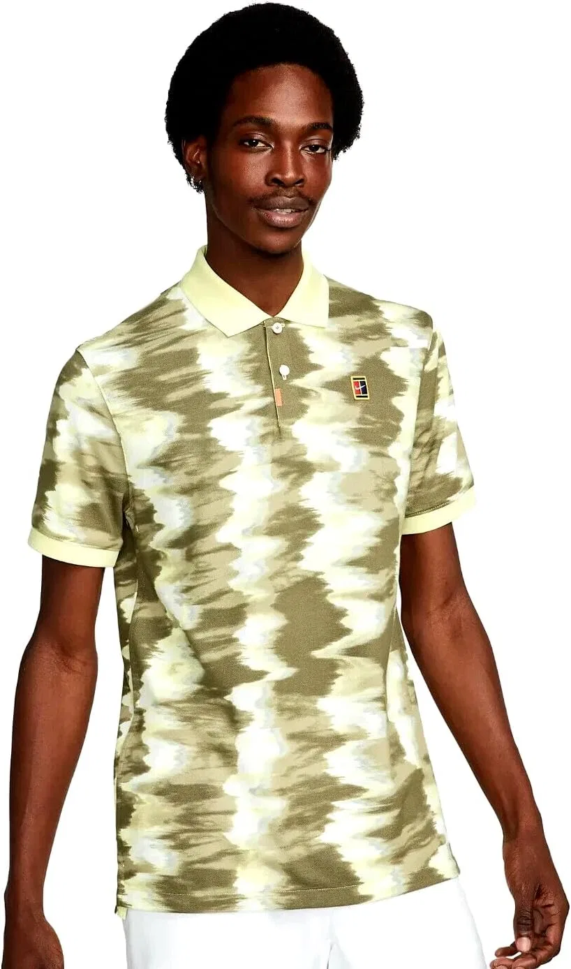 Поло мужское Nike Dri-FIT Advantage, оливковый/лимонный шифон
