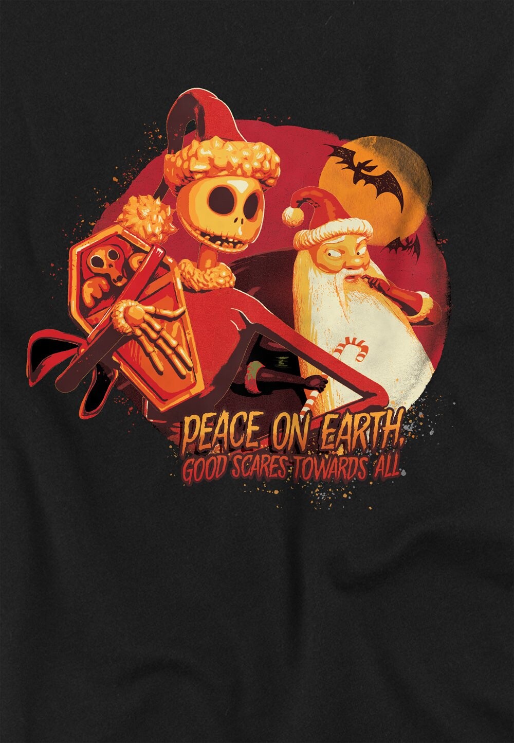 

Футболка с принтом THE NIGHTMARE BEFORE CHRISTMAS GOOD SCARES TOWARDS Star Wars, черный