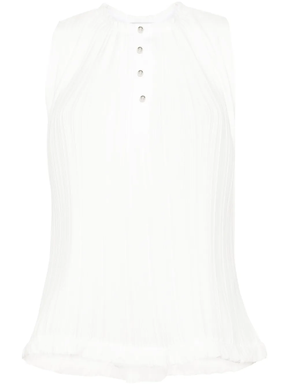 

Плиссированный топ без рукавов Lanvin, белый