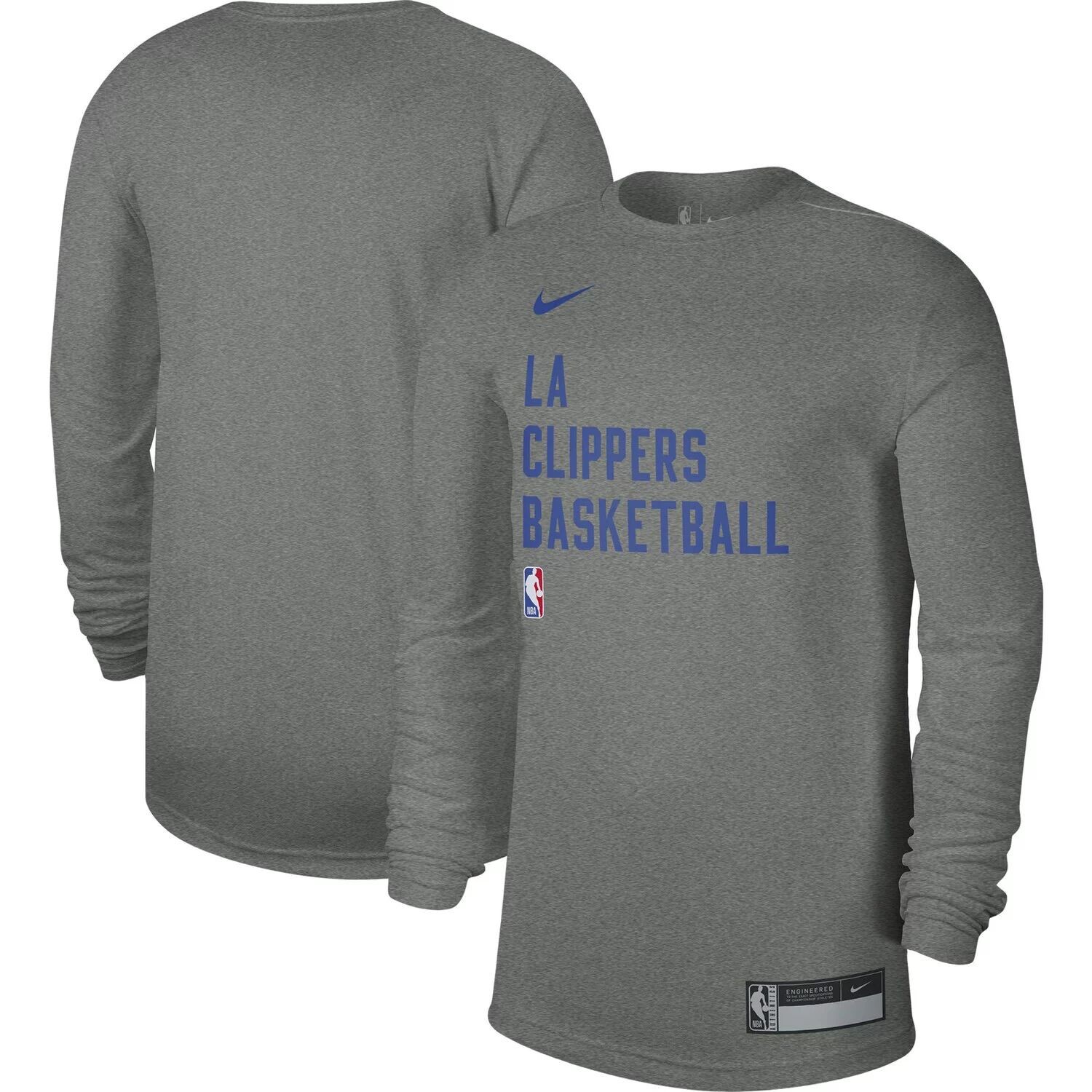 

Футболка унисекс с длинными рукавами для тренировок на корте Legend Heather Grey LA Clippers 2023/24 Nike