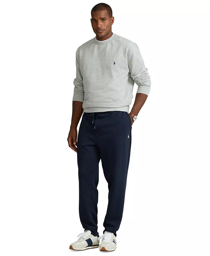 Мужские утепленные спортивные брюки Big & Tall Double-Knit Jogger Pants Polo Ralph Lauren, синий — фото 4