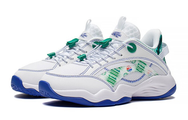 Детские баскетбольные кроссовки GS Low-top Standard White/Ultramarine Green Lining Young — фото 3