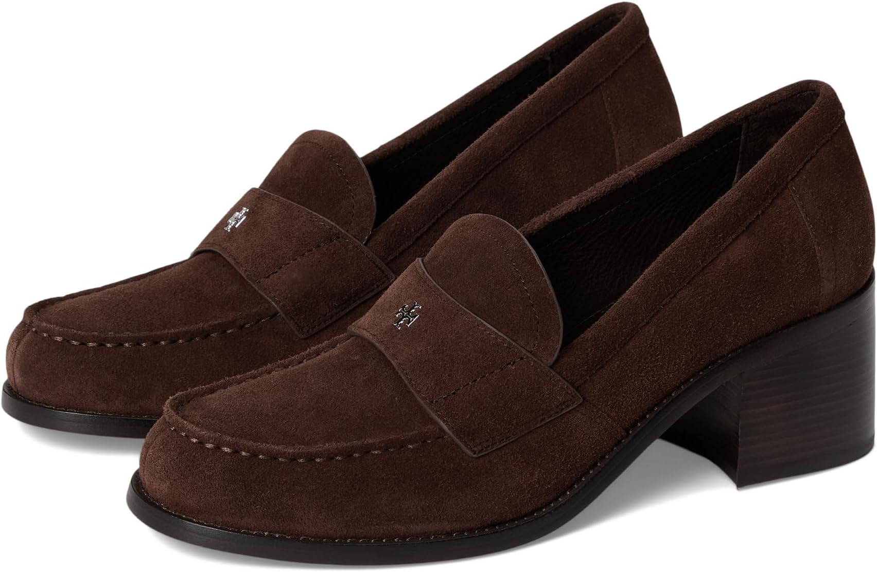 Лоферы Tory Burch Classic Heeled Loafers 55mm, цвет Dark Cocoa