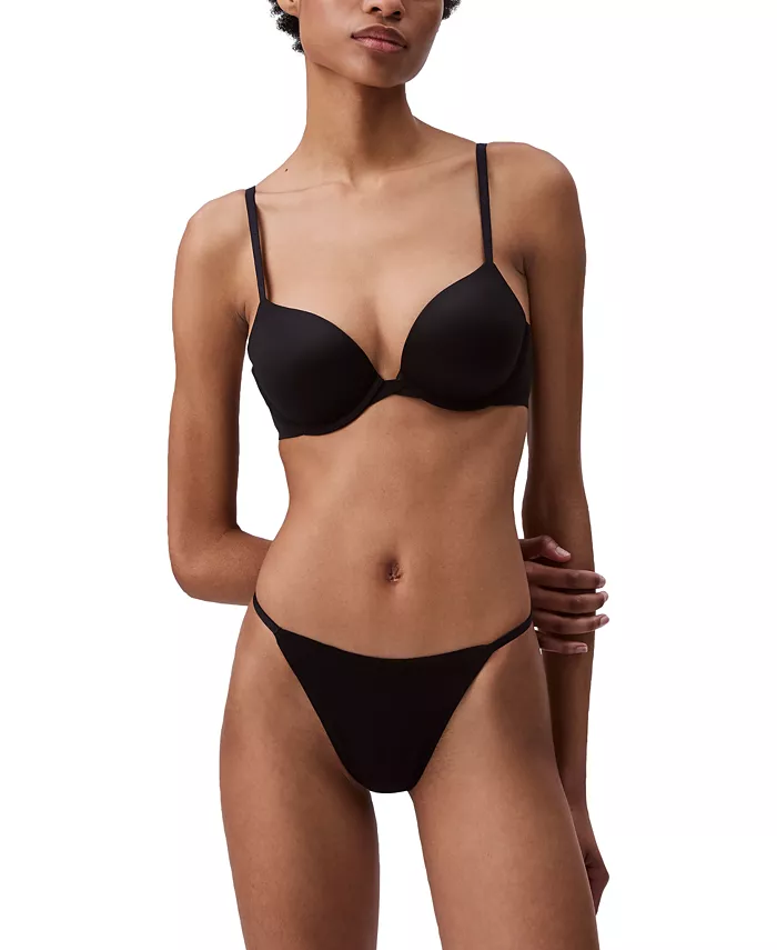 Женский бюстгальтер с эффектом пуш-ап и глубоким вырезом Perfectly Fit QF7315 Calvin Klein, черный — фото 3