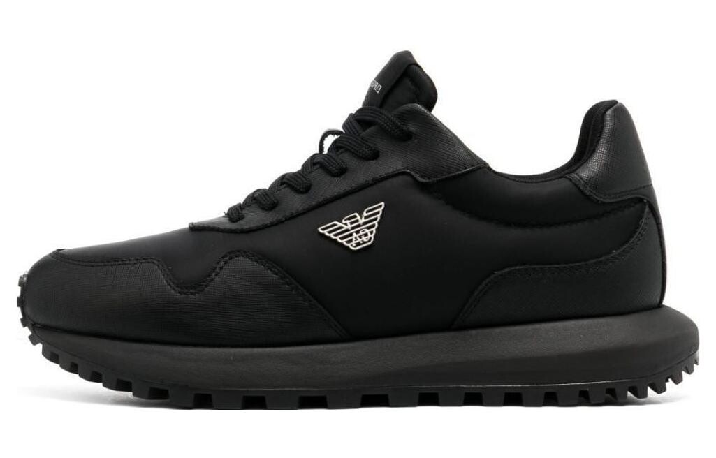 

Кроссовки EMPORIO ARMANI Logo-charm Lace-up Sneakers, черный