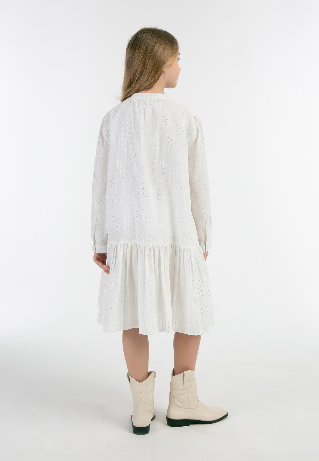 Толстовка IZIA Sommerkleid, цвет Wollweiss Mit Silber Streifen Und Punkten — фото 3