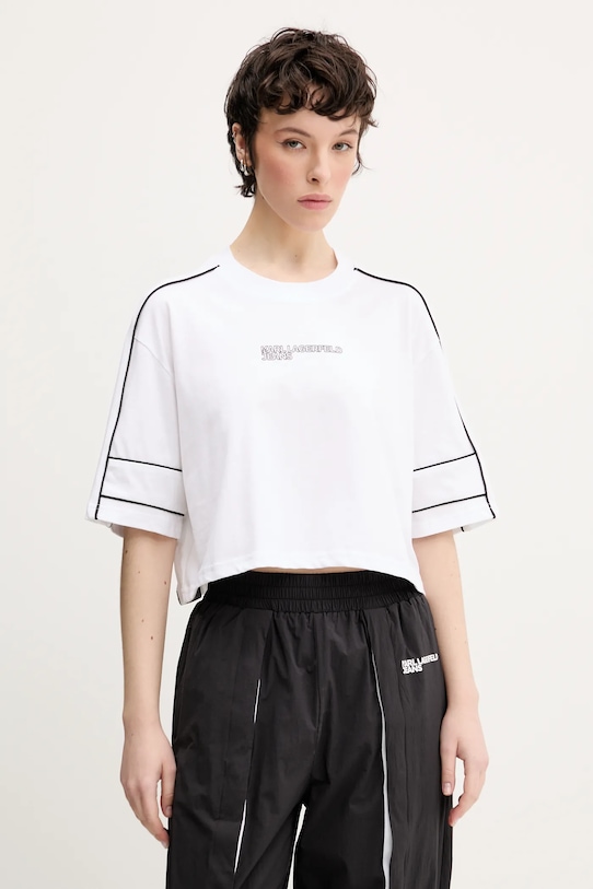 

Хлопковая футболка Karl Lagerfeld Jeans, белый