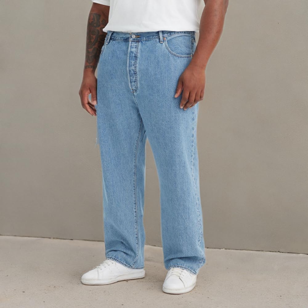 Мужские джинсы Levi's 501 Original Fit (также доступны в размерах Big и Tall), (New) светло-синий — фото 4