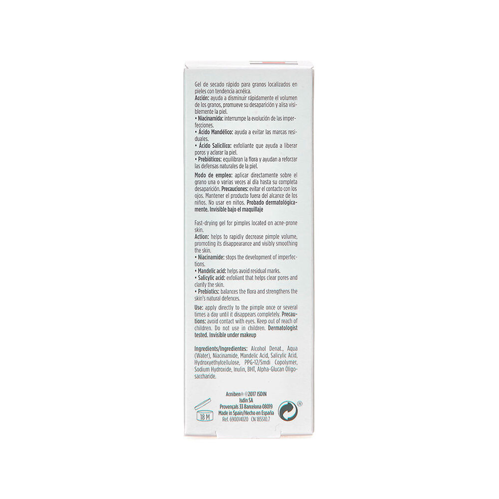 Крем для лица Isdin — Для лечения кожи лица Acniben corrector de granos faciales, 15 мл — фото 3