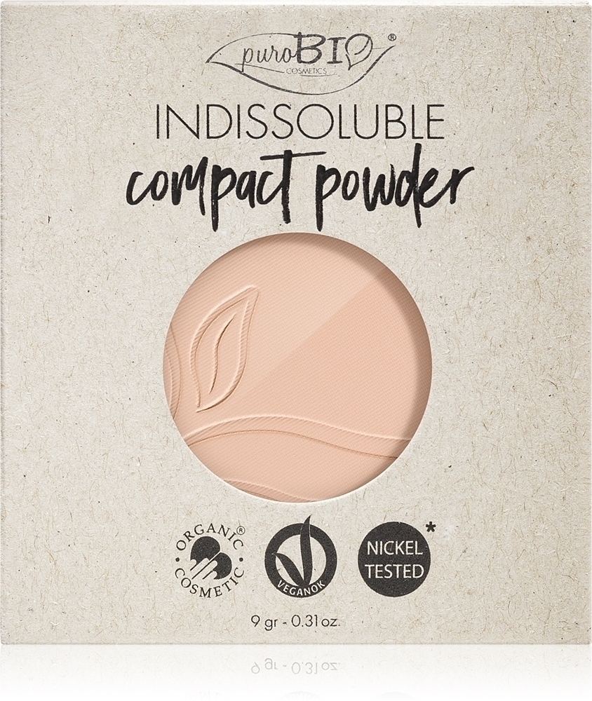 

Компактный пудровый наполнитель Indissouble Purobio Cosmetics, atspalvis 01 9 гр