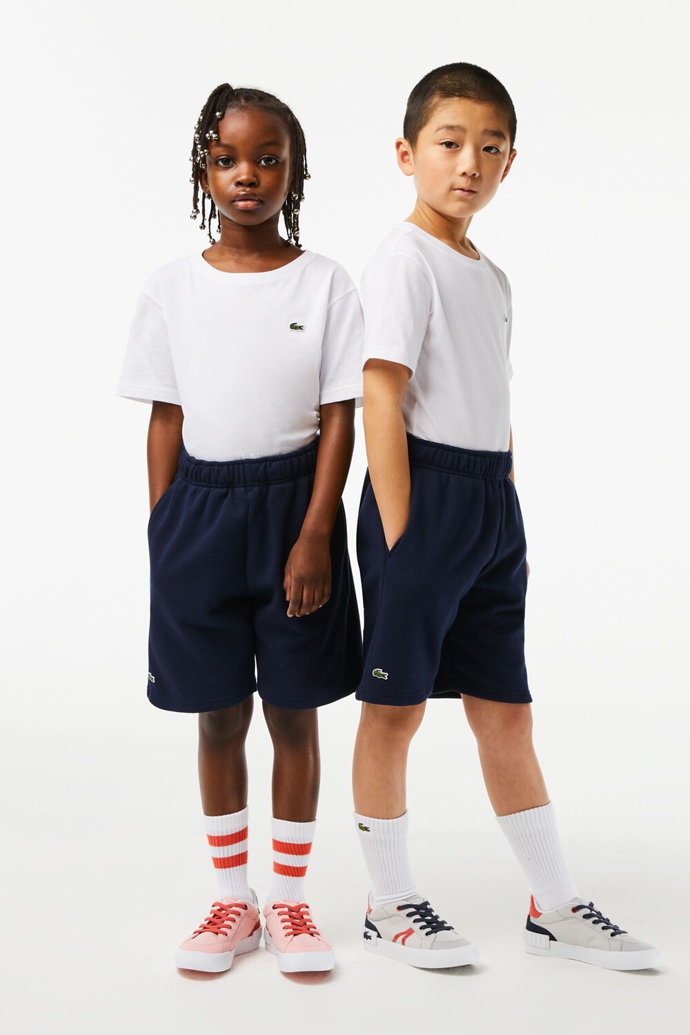 

Синие флисовые шорты детские Lacoste, синий