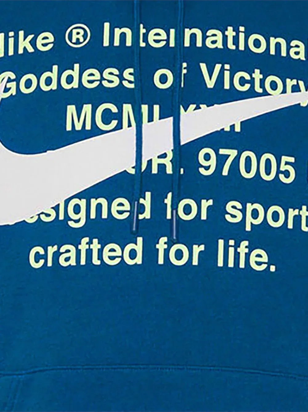 Худи с логотипом Swoosh из французского махрового трикотажа Nike, синий — фото 2