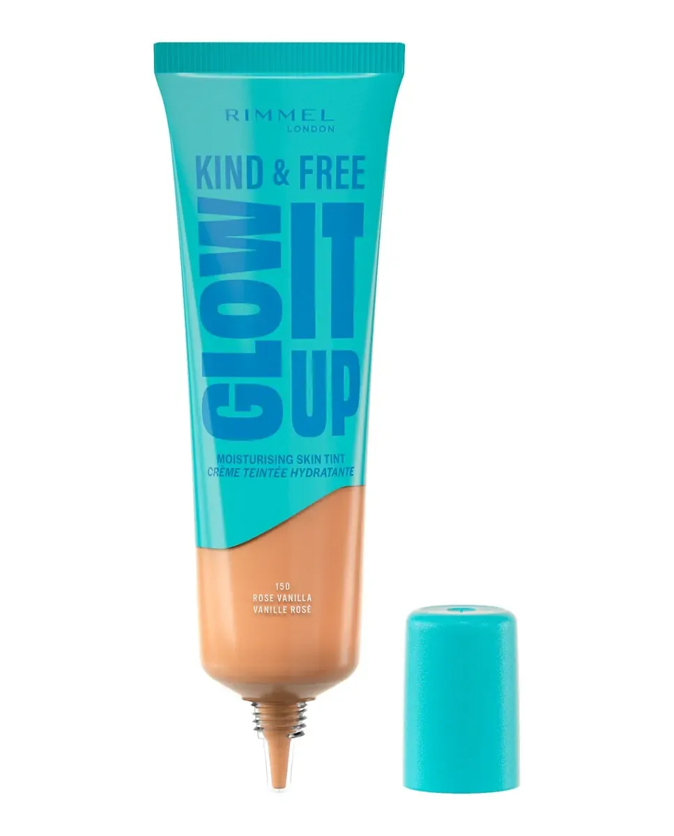 Жидкая основа для макияжа Kind & Free Glow it up 30 мл Rimmel, 150 Rose Vanilla — фото 2