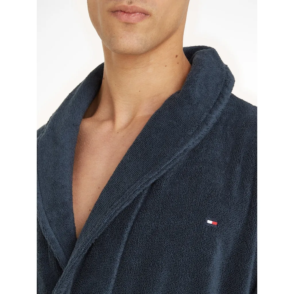 Комплект домашнего белья Tommy Hilfiger, с халатом с поясом, 2 предмета, с накладными карманами Tommy Hilfiger Underwear, Navy — фото 3