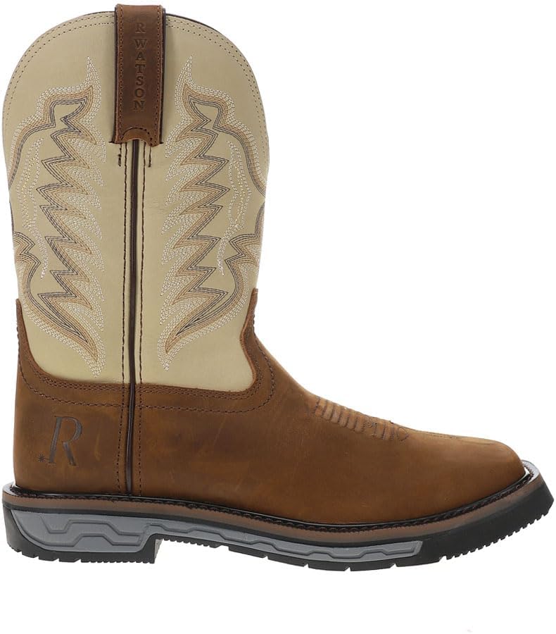 

Мужские рабочие/служебные электрические ботинки Mens Walnut с широкой мягкой носовой частью, 30 см - бежевые, коричневые R. Watson Boots