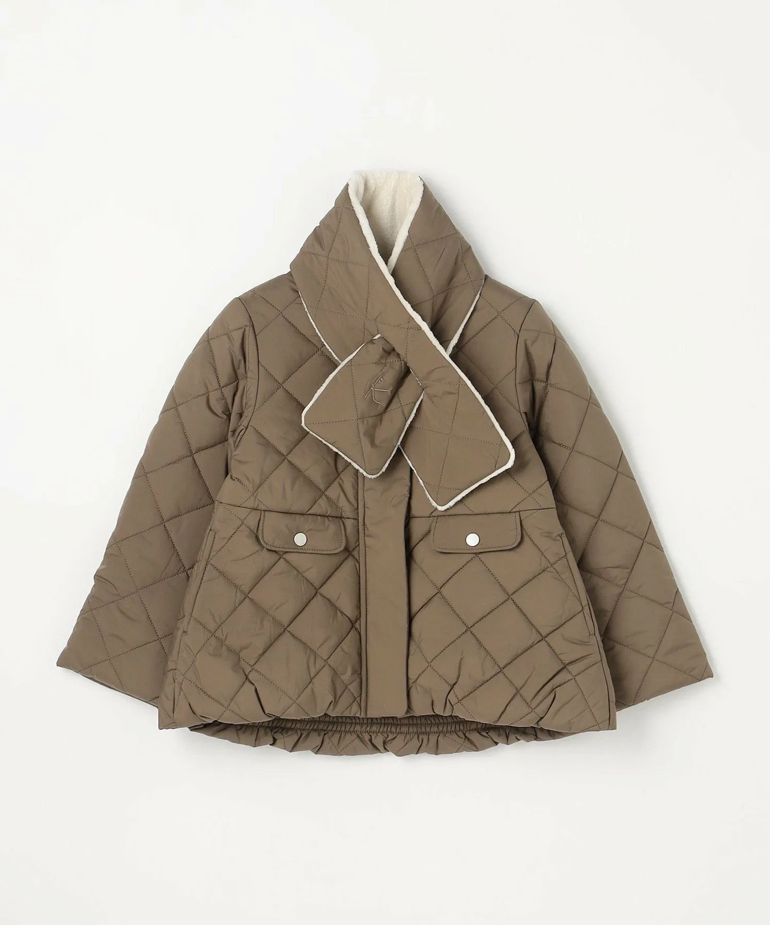Куртка [110-140 см] Стеганая верхняя одежда со шарфом Kids Suite, Khaki [054] — фото 3