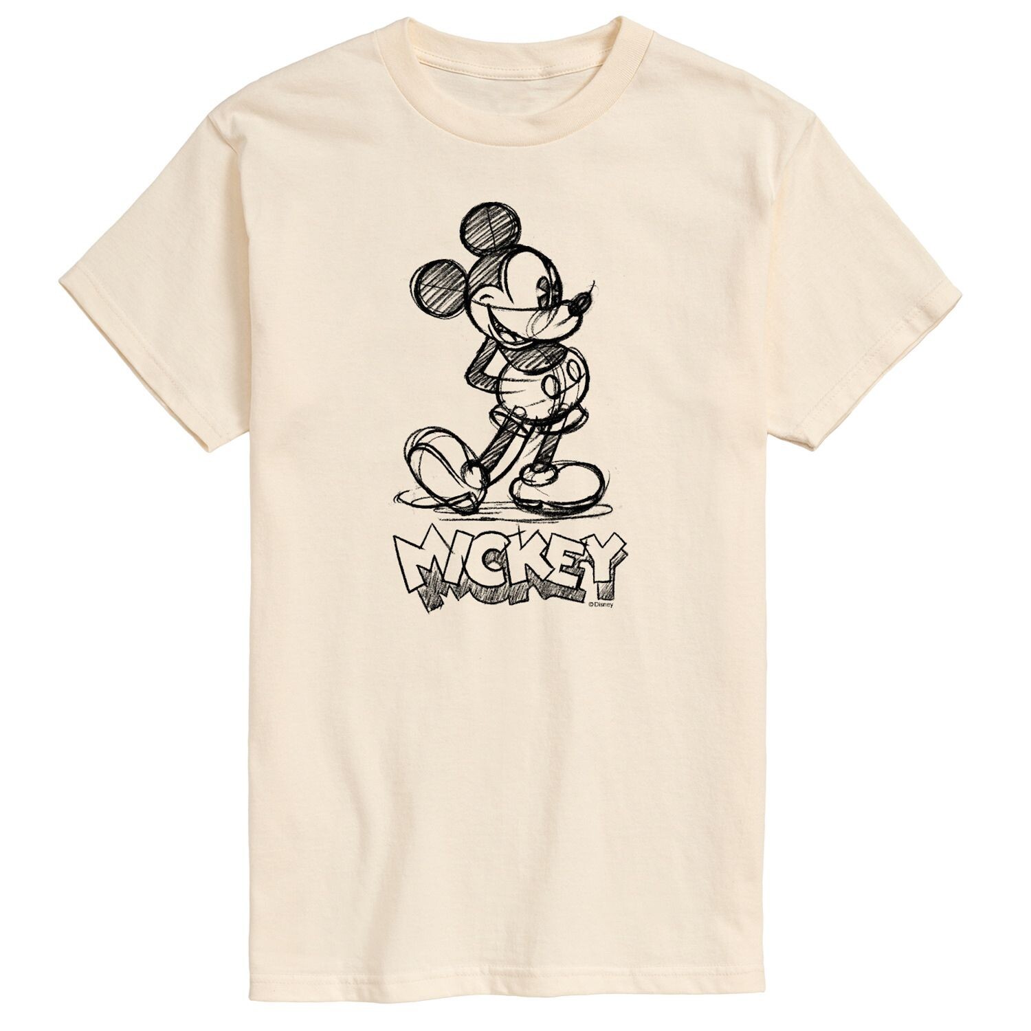 

Мужская футболка с рисунком Disney's Mickey Sketch Licensed Character