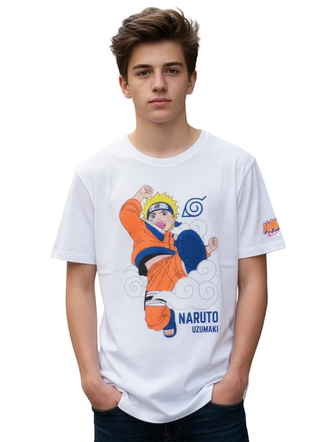 Футболка с принтом Naruto, белый