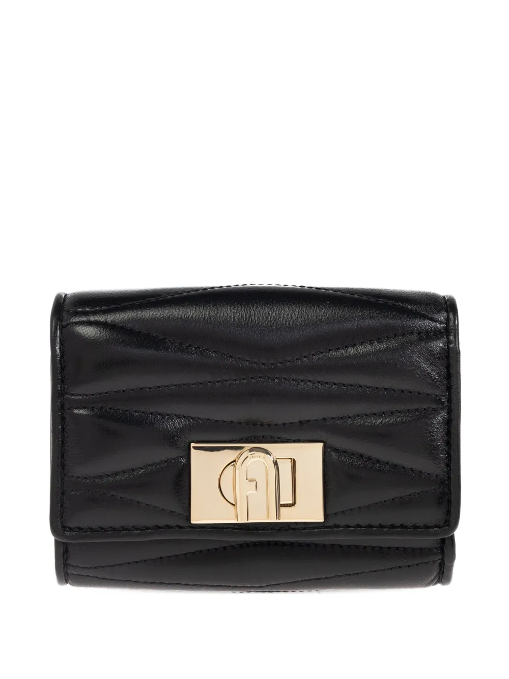

Стеганый кошелек с застежкой Furla, черный