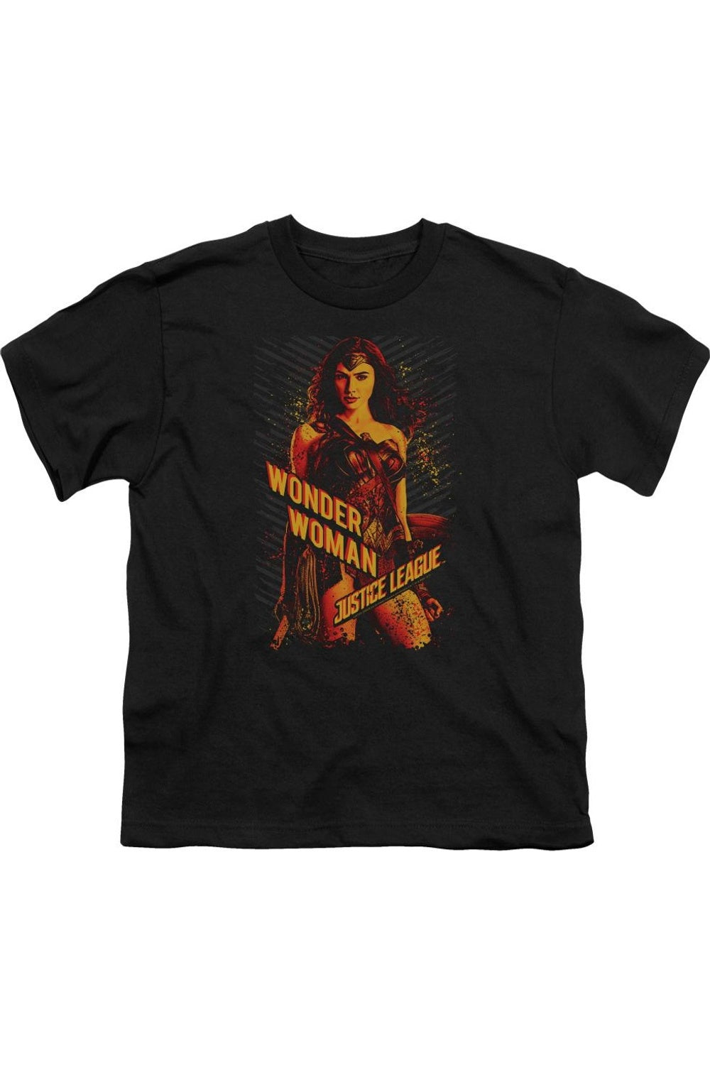

Футболка с коротким рукавом для детей "Чудо-женщина" из фильма "Лига справедливости" Gildan, черный