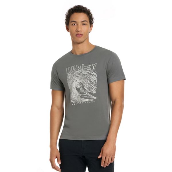 

Мужская графическая футболка Hurley, цвет stone grey
